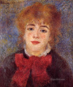  Renoir Oil Painting - portrait of jeanne samary Pierre Auguste Renoir